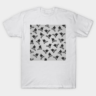 Aggressive Skates Pattern Grey T-Shirt